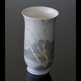Vase mit Landschaft mit Birken und einem Häuschen, Bing & Gröndahl Nr. 8775-504