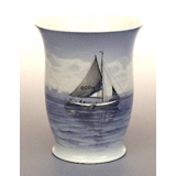 Vase with Ship, Fishing boat, Bing & Grondahl no. 8778-487