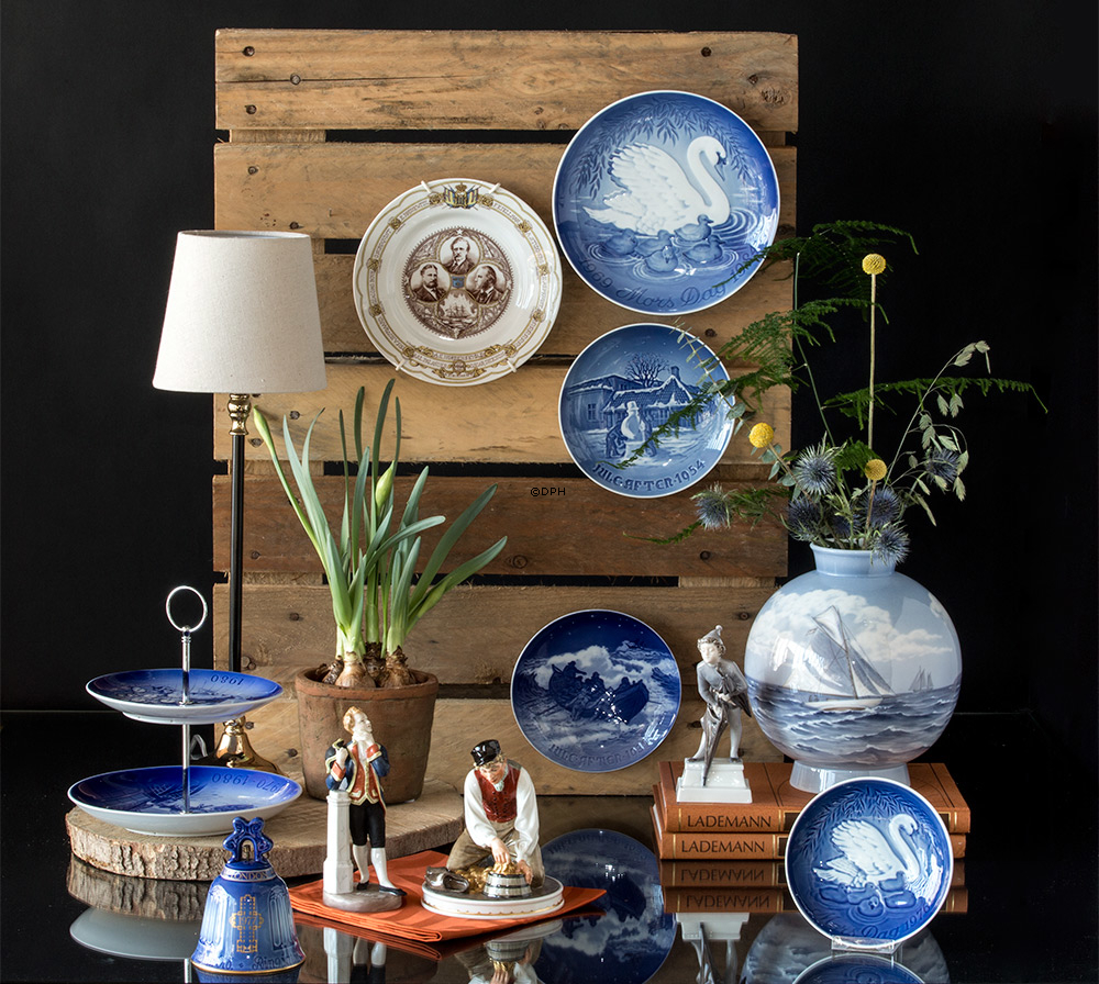 Vase med Sejlskib, Bing & Grøndahl nr. 8781-502