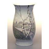 Vase with scenery with birch trees, Bing & Grondahl no. 8791-440