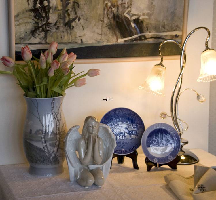 Vase med landskab med Birketræer nr. 8791-440