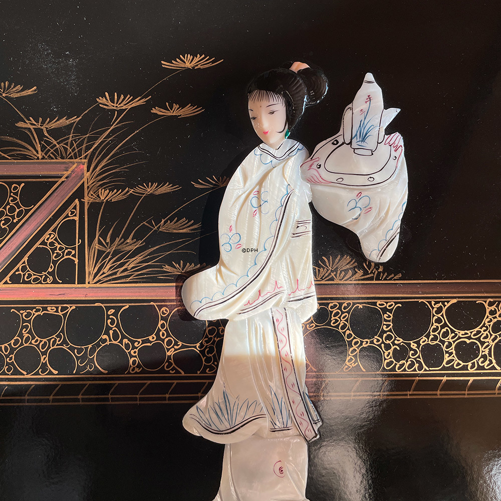 Kinesisk skrivebord, sort lak