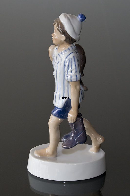 Årsfigur 1984 Peter, Dreng med fisk, Bing & Grøndahl