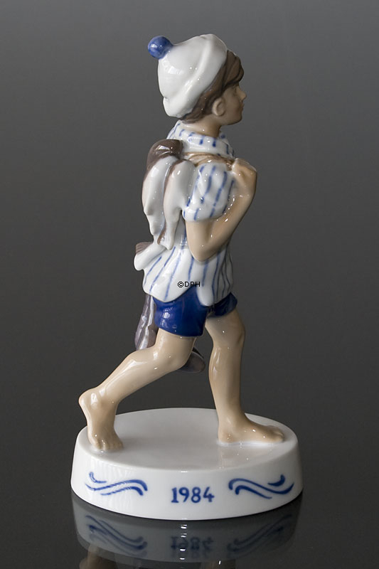 Årsfigur 1984 Peter, Dreng med fisk, Bing & Grøndahl