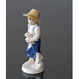 2001 Bing & Grondahl annual figurine, boy with rabbit