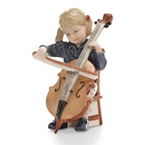 Emilie playing cello, Bing & Grondahl annual figurine 2005