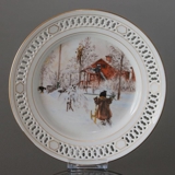 Carl Larsson USA Platte serie nr. 1 platte nr. 3, Bing & Grøndahl - Gården og udhuset