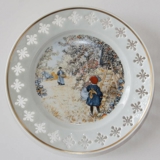 Æbleplukning, Carl Larsson platte. Serie nr. 4 platte nr. 4, Bing & Grøndahl
