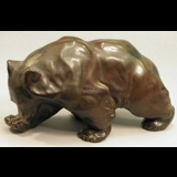 Walking brown bear figurine, Bing & Grondahl stoneware