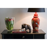 Gående brun bjørn i stentøj, Bing & Grøndahl stentøjsfigur