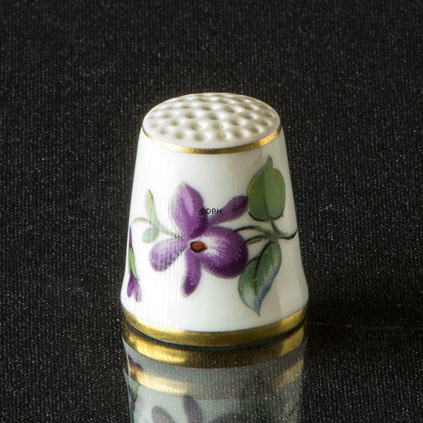 Fingerbøl med lilla blomst, Bing & Grøndahl