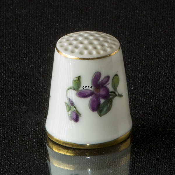 Fingerbøl med lilla blomst, Bing & Grøndahl