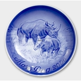 Rhino with calf 2006, Bing & Grondahl Mother's Day plate