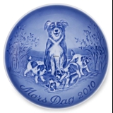 Border Collie with puppies 2010, Bing & Grondahl Mother's Day plate