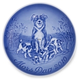 Border Collie with puppies 2010, Bing & Grondahl Mother's Day plate