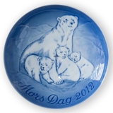 Eisbär mit Jungen 2012, Bing & Gröndahl Muttertagsteller