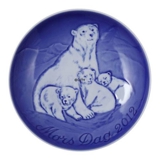 Eisbär mit Jungen 2012, Bing & Gröndahl Muttertagsteller