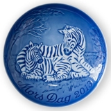 Zebra mit Fohlen 2013, Bing & Gröndahl Muttertagsteller
