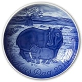 Hippo with Calf 2019, Bing & Grondahl Mother's Day plate