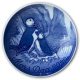 Puffin with young one 2020, Bing & Grondahl Mother's Day plate