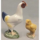 1990 Bing & Grondahl Hen with chicken, Mother's Day figurines, 2 figurines