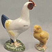 Høne med kylling Bing & Grøndahl mors dags figur 1990 2 figurer