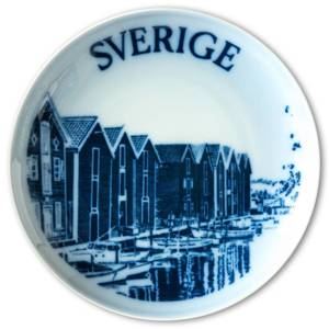 Platte med motiv af Sundskanalen i Hudiksvall, Sverige, svensk frimærke, Bing & Grøndahl | År 1981 | Nr. BNR11518-619 | DPH Trading