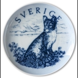 Platte med frimærkemotiv, Sverige, svensk frimærke, Bing & Grøndahl