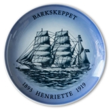 Swedish Ship plate, Henriette 1987, Bing & Grondahl