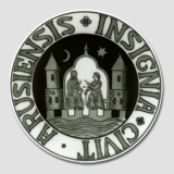 Byvåben platte, ARUSIENSIS INSIGNIA CIVIT, Bing & Grøndahl