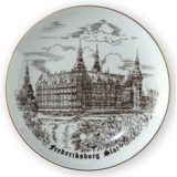 Frederiksborg Slot, brun stregtegning, Bing & Grøndahl