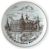 Frederiksborg Castle, drawing in brown, Bing & Grondahl