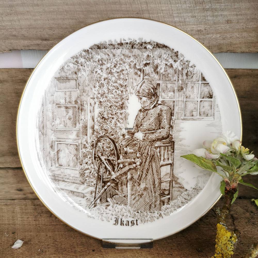 Ikast - Byed der klær danmark B & GB & G, brun stregtegning, Bing & Grøndahl