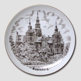 Bing & Grondahl Plate with The Castle of Rosenborg, drawing in brown