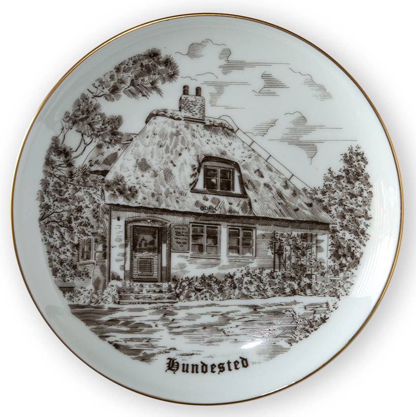 Hundested, brun stregtegning, Bing & Grøndahl