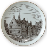 Frederiksborg Slot - Hillerød platte, brun stregtegning, Bing & Grøndahl