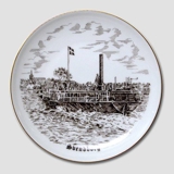 Bing & Grøndahl Platte, Svendborg, brun stregtegning