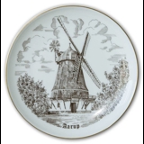 Aarup Mühle Teller, Zeichnung in braun, Bing & Gröndahl