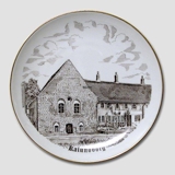 Bing & Grøndahl Platte, Kalundborg, brun stregtegning