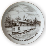 Bing & Gröndahl Kopenhagen Straßenbahnen, Tram, Zeichnung in Braun, 1863-1972