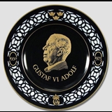 Nordic Kings memorial plate, Gustaf VI Adolf 1950 - 1973, Bing & Grondahl