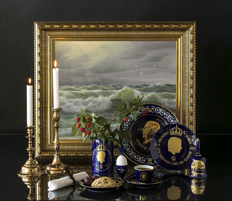 Nordiske Konger mindeplatte, Gustaf VI Adolf 1950 - 1973, Bing & Grøndahl