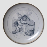 Hans Christian Andersen fairytale plate, Little Claus and Big Claus, no. 8, Bing & Grondahl