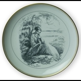 Hans Christian Andersen fairytale plate, The Wild Svans, no. 9, Bing & Grondahl