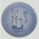 Plate with mermaid and photographer, Bing & Grondahl