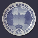 Memorial plate, Chr. X's and Queen Alexandrines Silver Anniversary 1898-1923, Bing & Grondahl