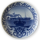 1906-1912 jubilee plate, Herren være min hjælper (The Lord be my Guide), Bing & Grondahl