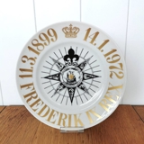 Memorial plate, Frederik IX, 1899-1972, Bing & Grondahl