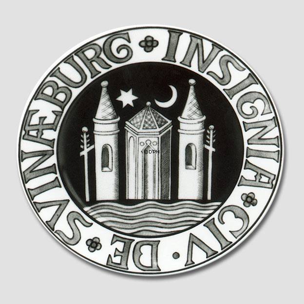 Byvåben platte, SVINABURG, INSIGNIA CIV DE, Bing & Grøndahl