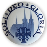 Memorial plate, Soli Deo Gloria (Glory to God alone), Bing & Grondahl